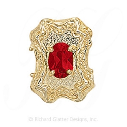 GS288 G - 14 Karat Gold Garnet Slide 
